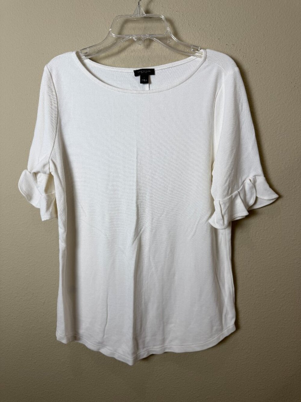 Ann Taylor Short Sleeve Ruffle Sleeves Top Shirt Size Small